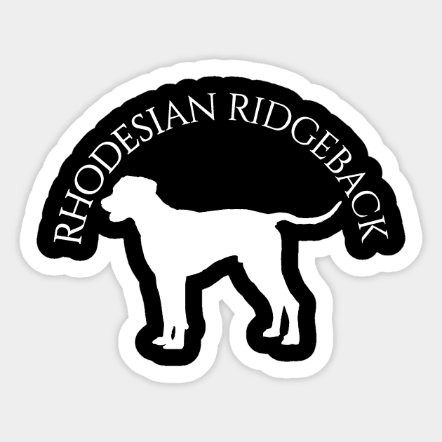 Rhodesian Ridgeback Round white text Sticker by Monstershirts